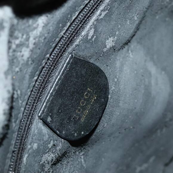 GUCCI Bamboo Hand Bag Leather Black Gold 001 1705 001 1705 - Picture 14 of 16